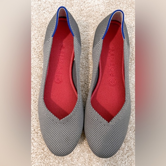 - Rothys charcoal gray round toe size 10 flat woman’s shoes​ - Picture 1 of 2